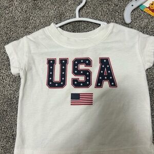 White USA Kids T-Shirt